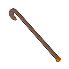 Walking stick isolated illustration