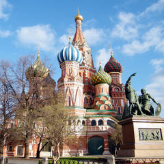Fototapeta na wymiar Moscow the Cathedral of Saint Basil the Blessed 2011