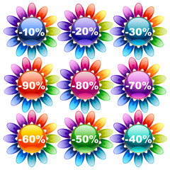 Colorful discount labels 5
