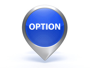 option pointer icon on white background