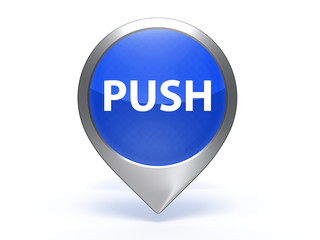 push pointer icon on white background