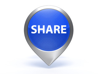 share pointer icon on white background
