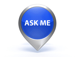 ask me pointer icon on white background