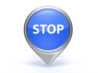 stop pointer icon on white background