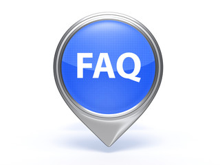 faq pointer icon on white background