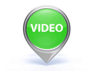 video pointer icon on white background