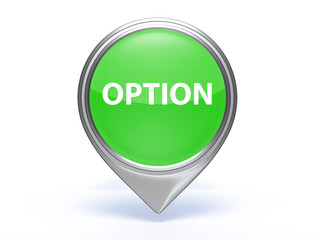 option pointer icon on white background