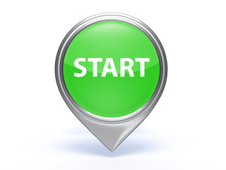 start pointer icon on white background