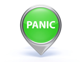 panic pointer icon on white background