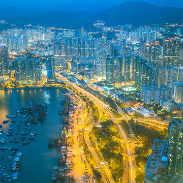 Hongkong island harbour in China