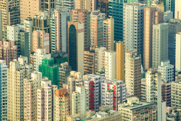 Fototapeta na wymiar Apartment downtown in Hong Kong in China