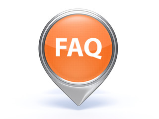 faq pointer icon on white background