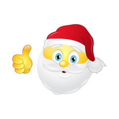 Santa emoticon with a beard