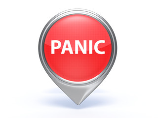 panic pointer icon on white background