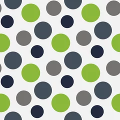 Cercles muraux Polka dot Modèle vectoriel à pois verts et gris