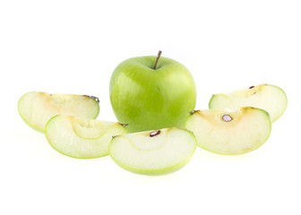 fresh apple fruit isolated on white background