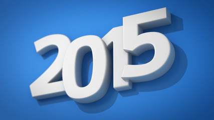 Digits 2015 on the blue