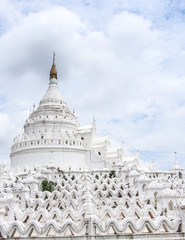 White pagoda Myatheindan in Mandalay, Myanmar