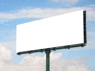 blank big signboard with blue sky