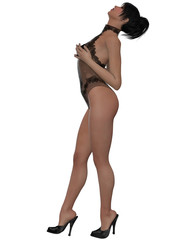 Beauty girl posing in sexy underwear