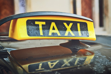 Taxi Cab Car Roof Sign