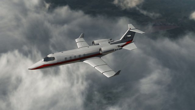 private corporate jet - luxury corporate airplane - in fly