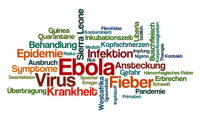 Obraz premium Word Cloud - Ebola