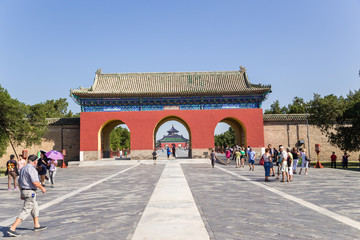 Beijing.  Temple of Heaven ( Tiantan). Gate
