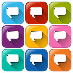 Rounded buttons with rectangular callouts