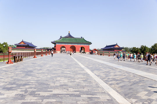 Beijing.  Vermilion Steps Bridge. Temple of Heaven ( Tiantan)