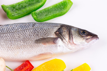 Fresh fish and vegetables