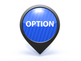 option pointer icon on white background