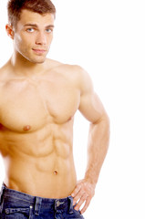 Fototapeta premium Handsome shirtless young man