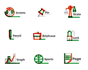 Line minimal design logo collection