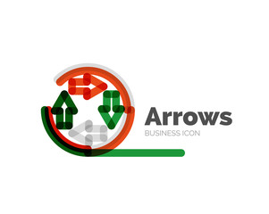 Line minimal design logo arrows