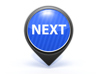 next pointer icon on white background
