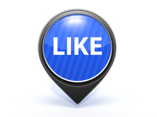 like pointer icon on white background