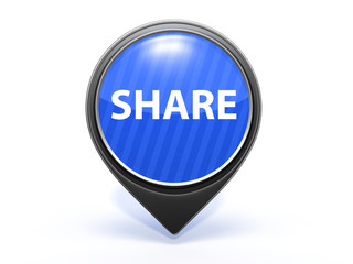 share pointer icon on white background