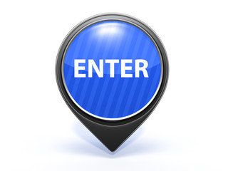 enter pointer icon on white background