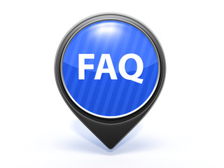 faq pointer icon on white background