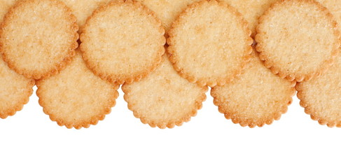 Stack of Coconut cookies isolated on white background