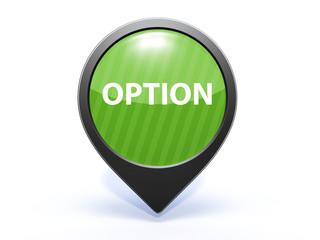 option pointer icon on white background