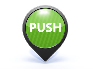 push pointer icon on white background