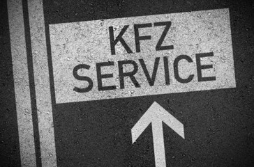 Asphalt mit KFZ Service