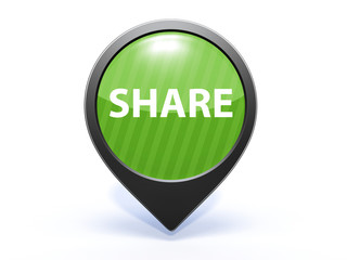 share pointer icon on white background