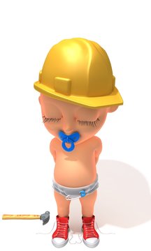 Baby Jake construction worker
