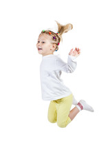 Little girl jumping