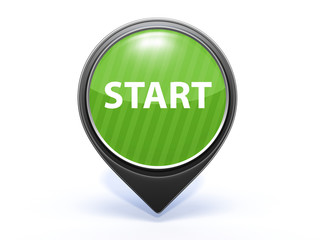 start pointer icon on white background