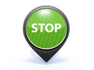 stop pointer icon on white background
