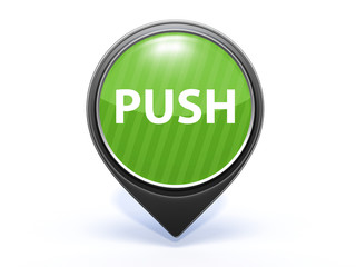 push pointer icon on white background